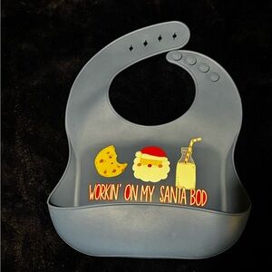 Blue Santa Bib for Kids